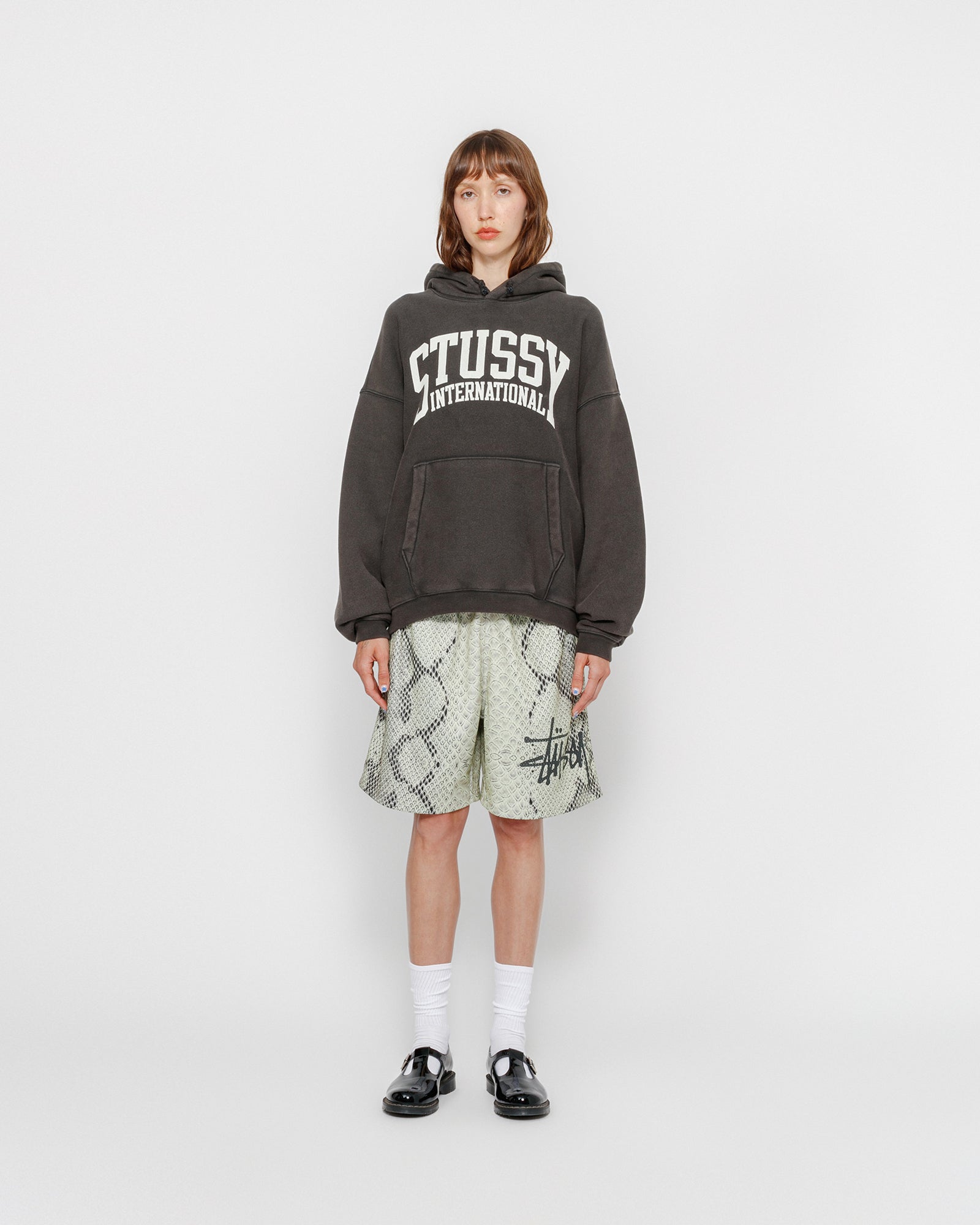 Stüssy Relaxed Hoodie International Washed Black Sweats