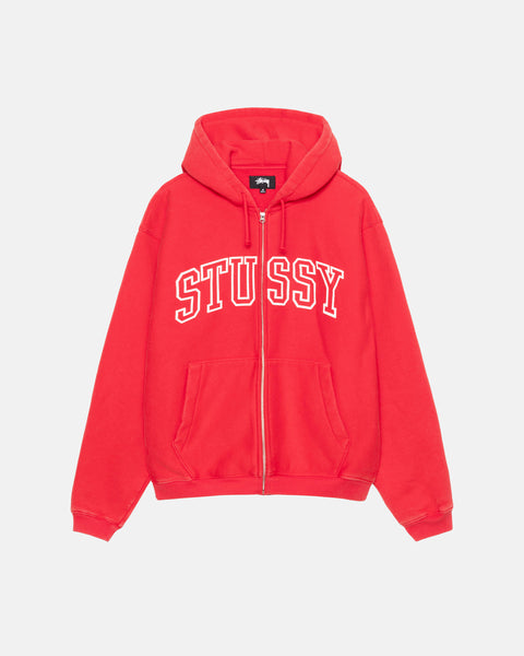 Stüssy Outline Zip Hoodie Red Sweats