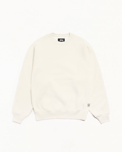 Fleece Raglan Crew Mens Long Sleeve In Natural