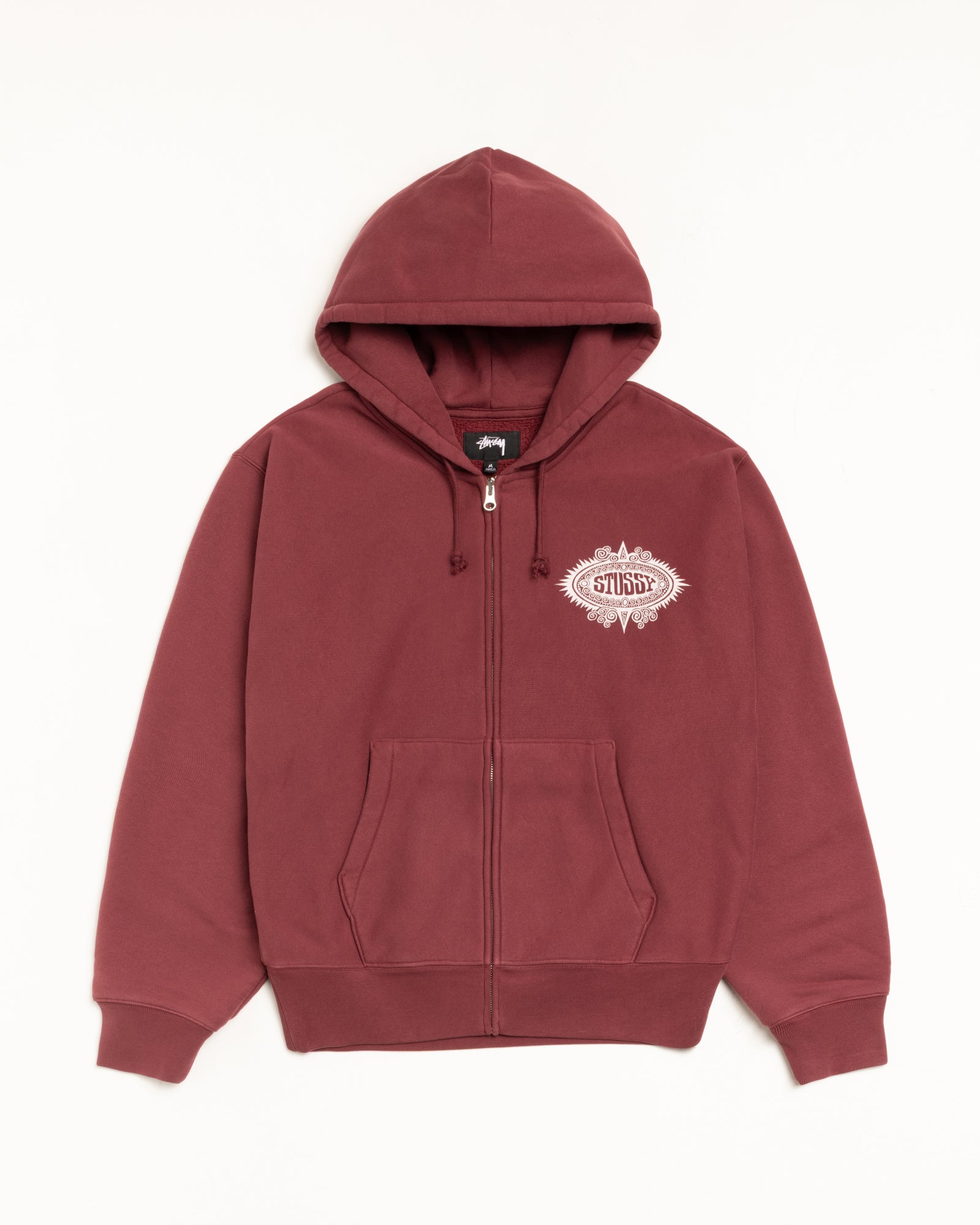 Mantra Zip Hood Mens Long Sleeve In Burgundy
