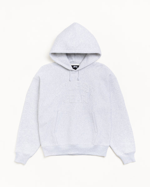 Gear Applique Hood Mens Long Sleeve In Ash Heather