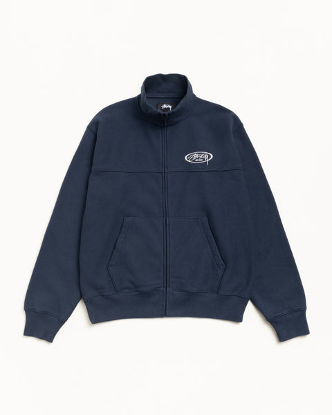 Fleece Track Jacket Mens Long Sleeve In Navy