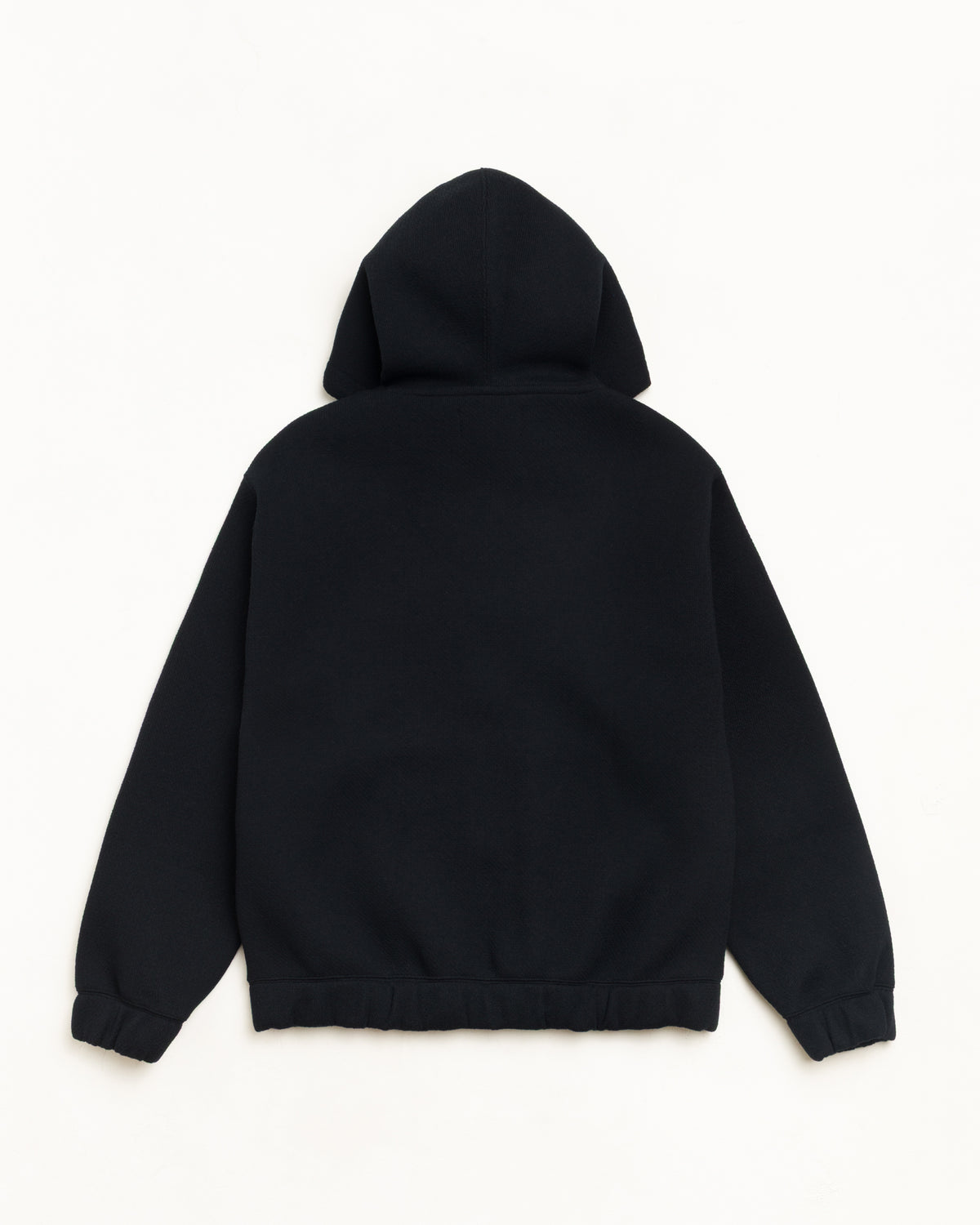 Bonded Jersey Zip Hood Unisex Long Sleeve In Black