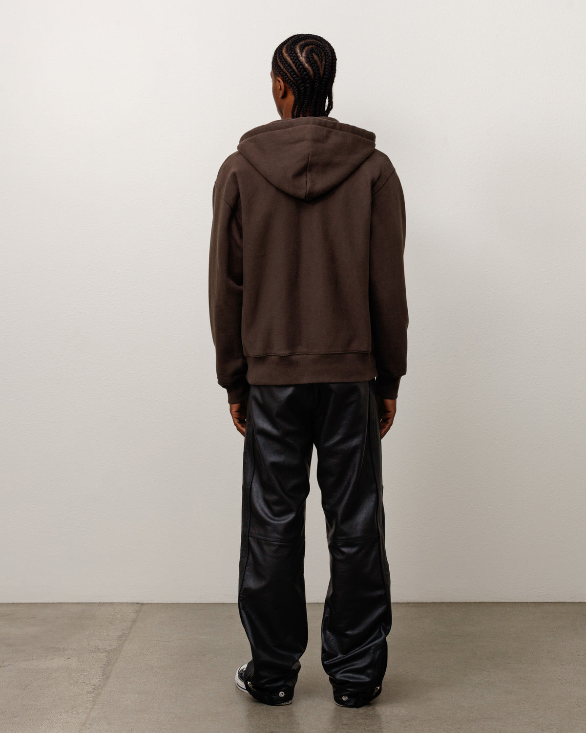 Sweats Zip Hoodie Unisex Long Sleeve In Brown
