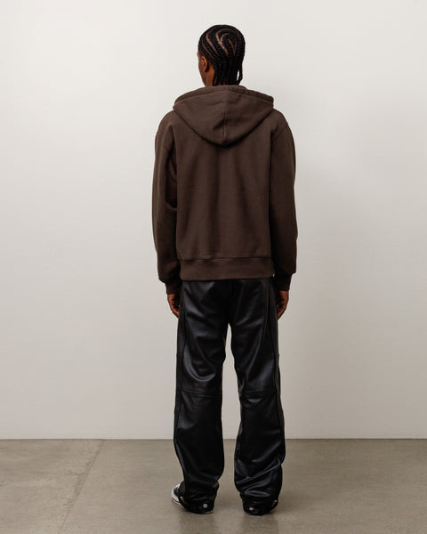 Sweats Zip Hoodie Unisex Long Sleeve In Brown
