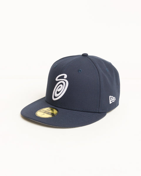 Curly S 59fifty New Era Cap Unisex In Navy