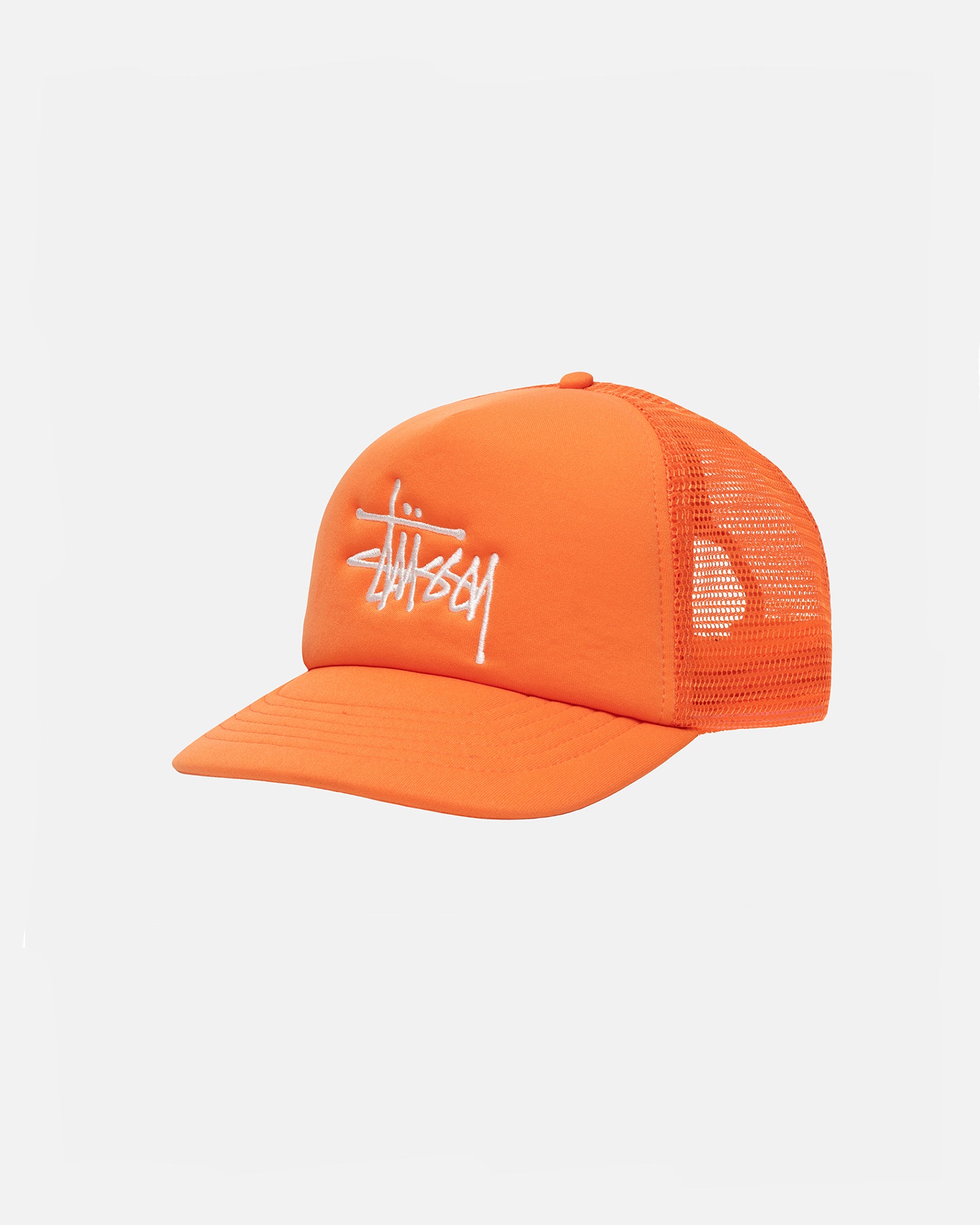 Stüssy Trucker Big Basic Snapback Orange Headwear