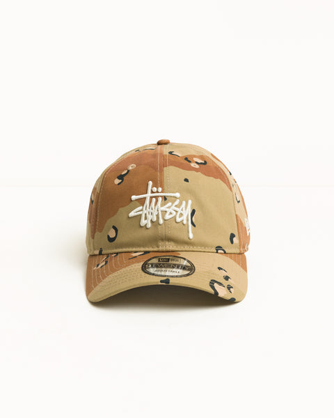 데저트 카모 9TWENTY BASIC CAP 유니섹스, 입체 자수 Stüssy 로고