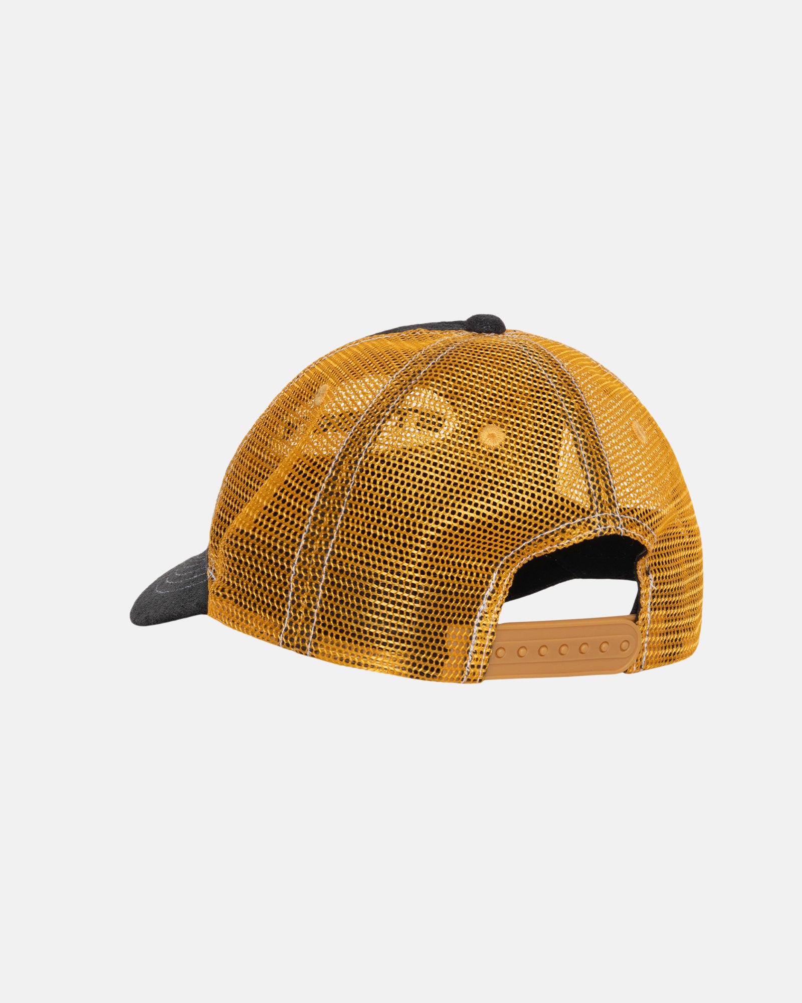 Stüssy Low Pro Trucker Cut-Out Leather Snapback Honey Headwear