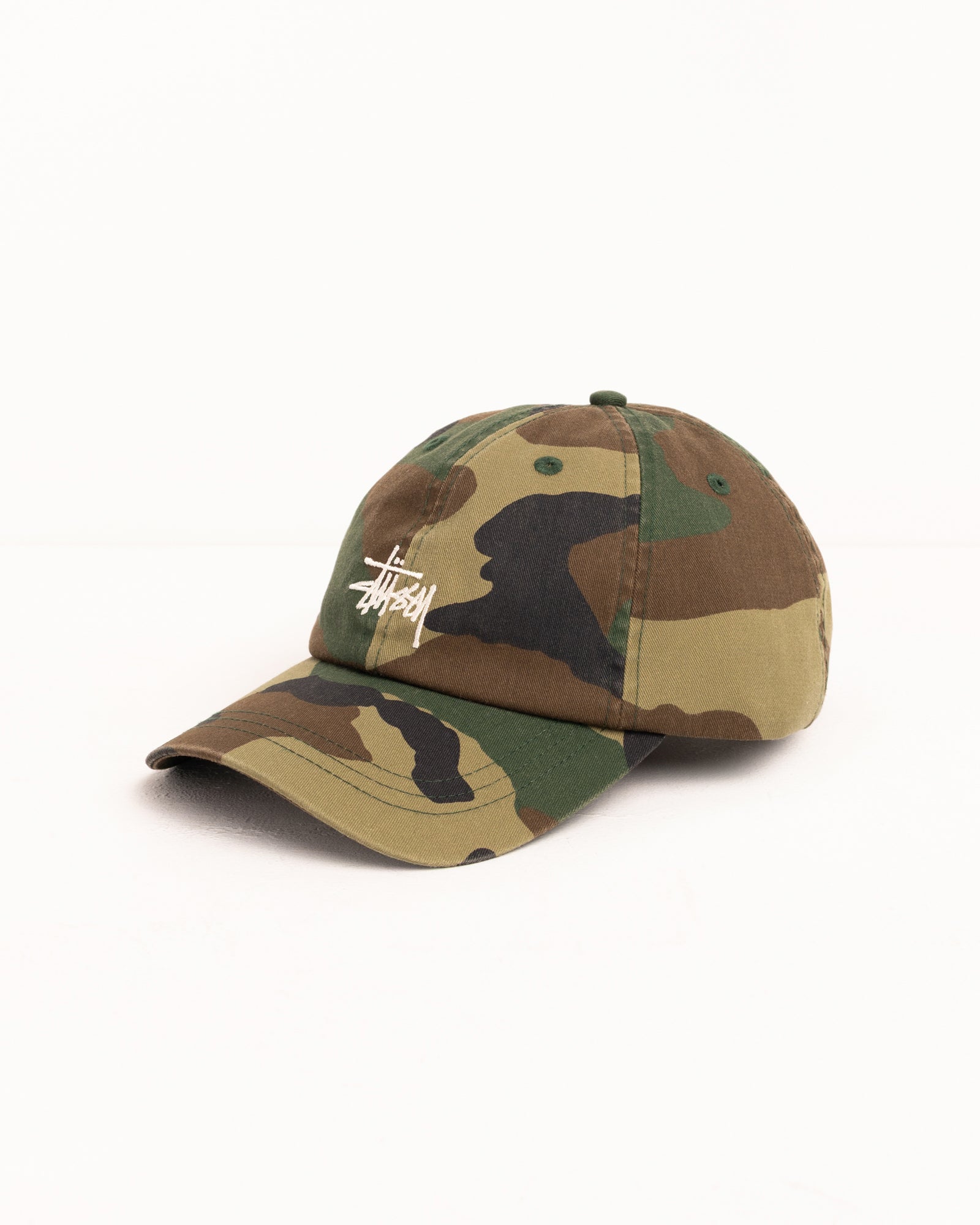Basic Washed Low Pro Cap Accessories In Woodland Camo