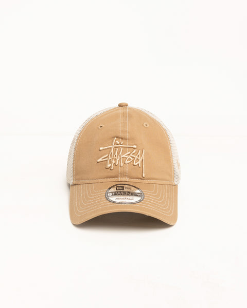 New Era 9TWENTY Tonal Basic Trucker – Khaki | Headwear | Stüssy Korea