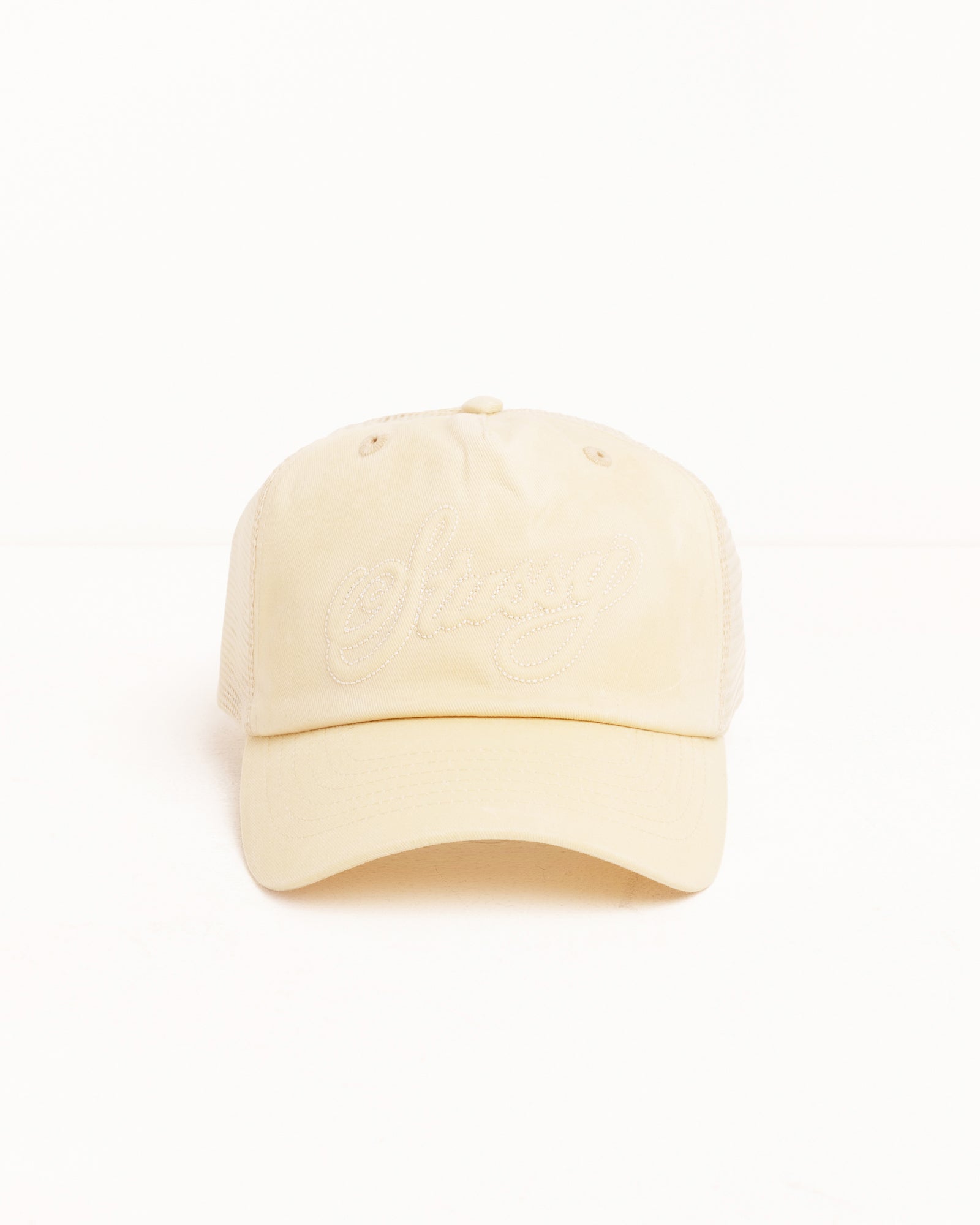 Trucker Cursive Stitch Accessories In Sand