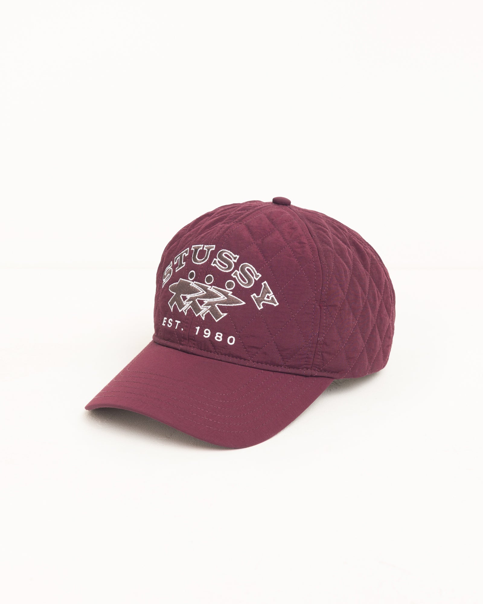 Md Quilted Surfwalk Cap Unisex In Wine