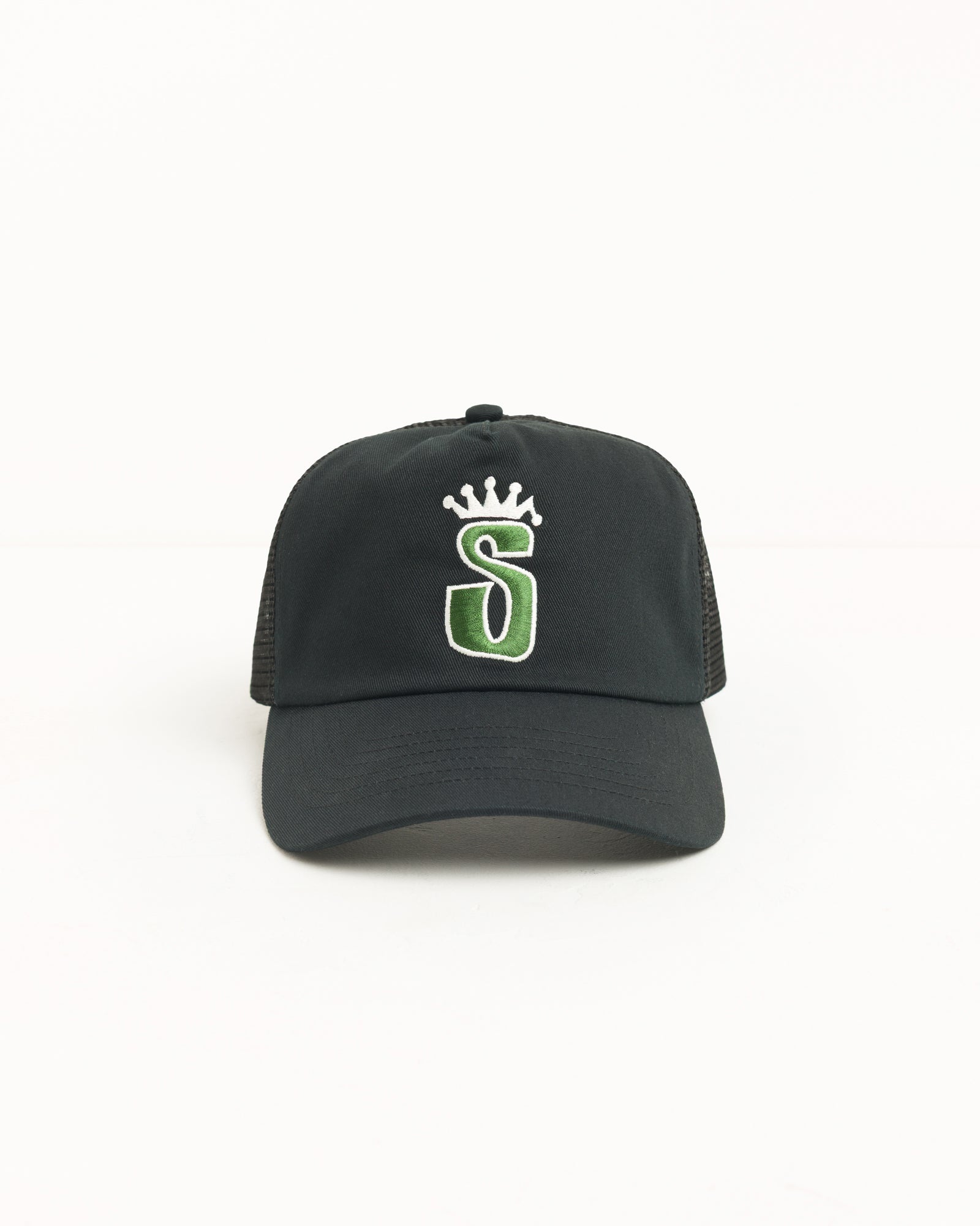 Trucker S Crown Cap Unisex In Black