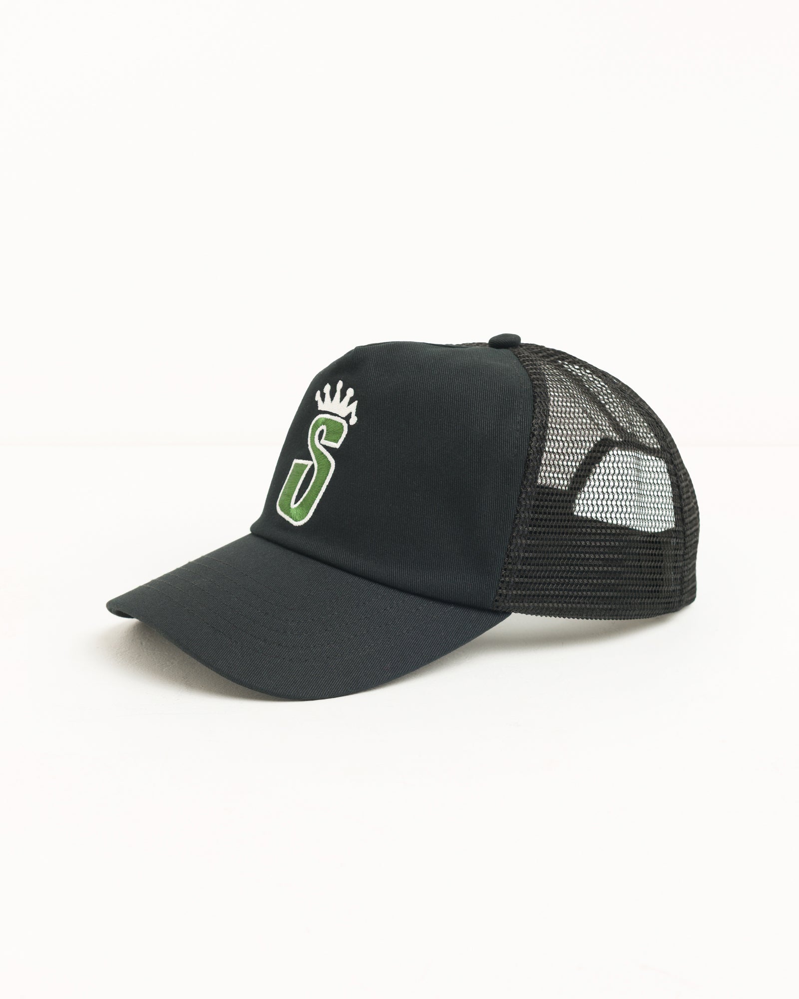 Trucker S Crown Cap Unisex In Black