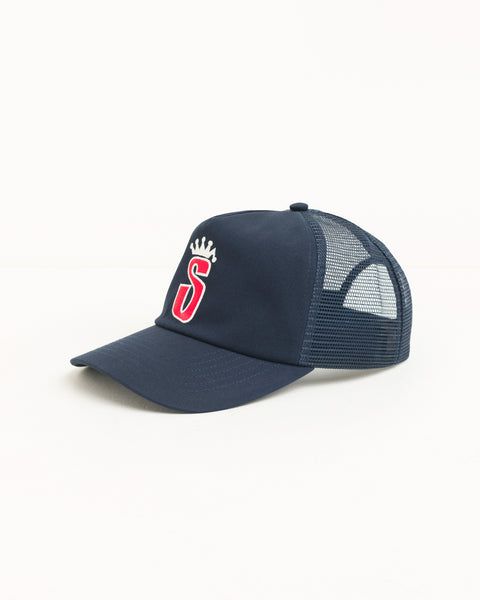 Trucker S Crown Cap Unisex In Navy