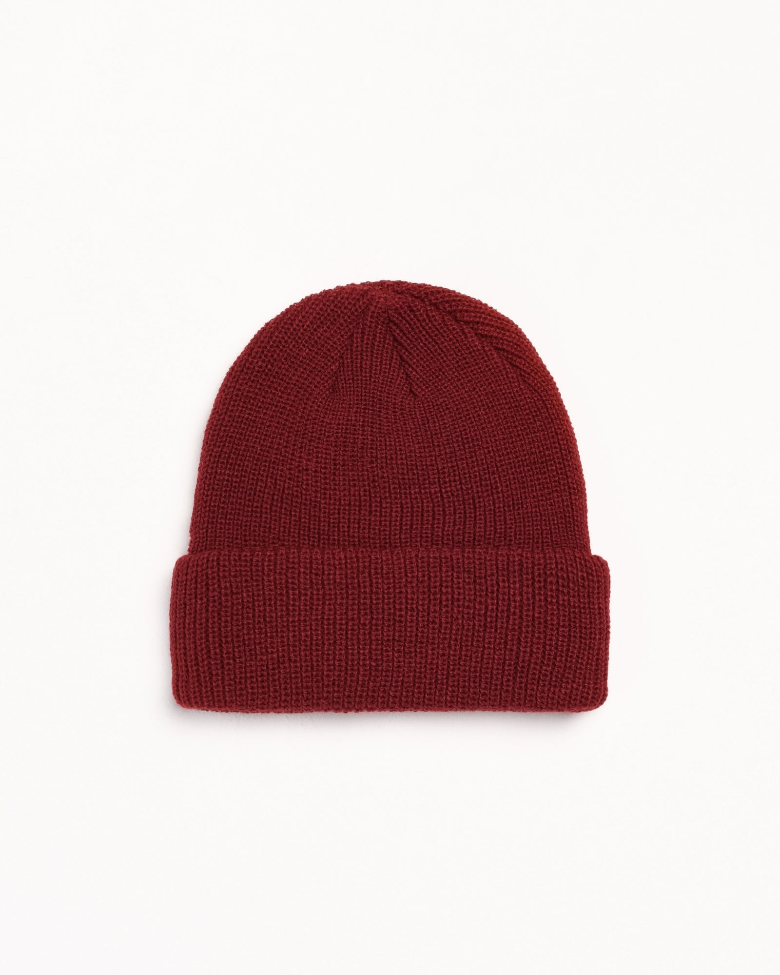Basic Cuff Beanie Accessories In Dark Red