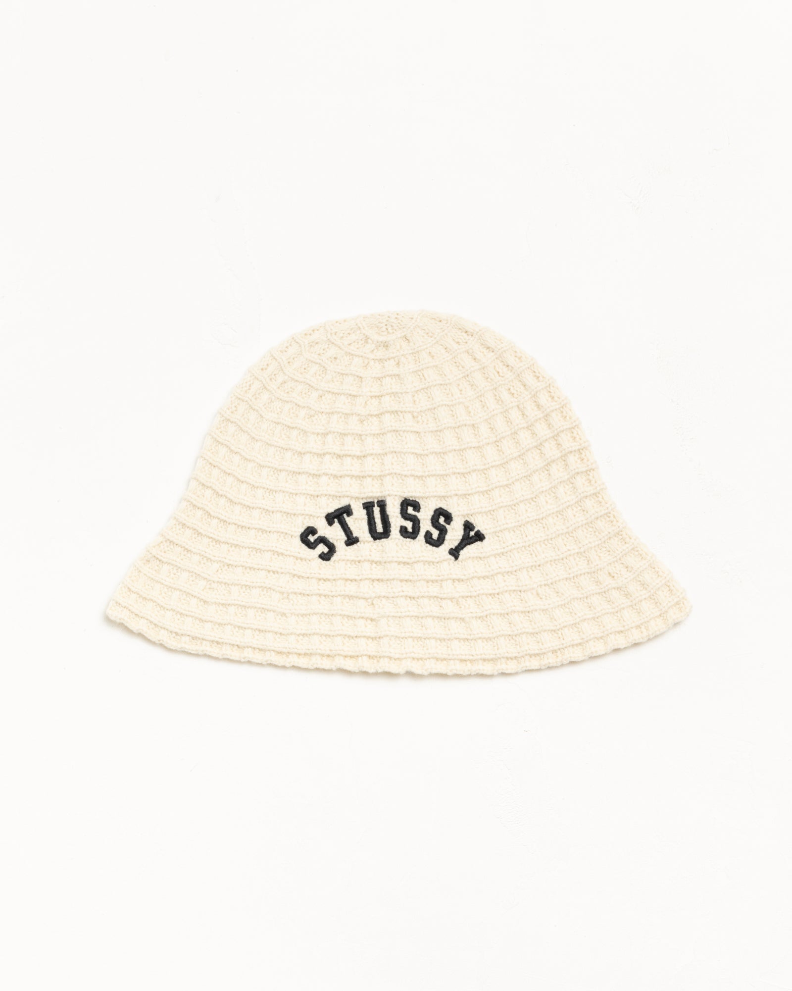 Waffle Knit Bucket Hat Accessories - In Bone