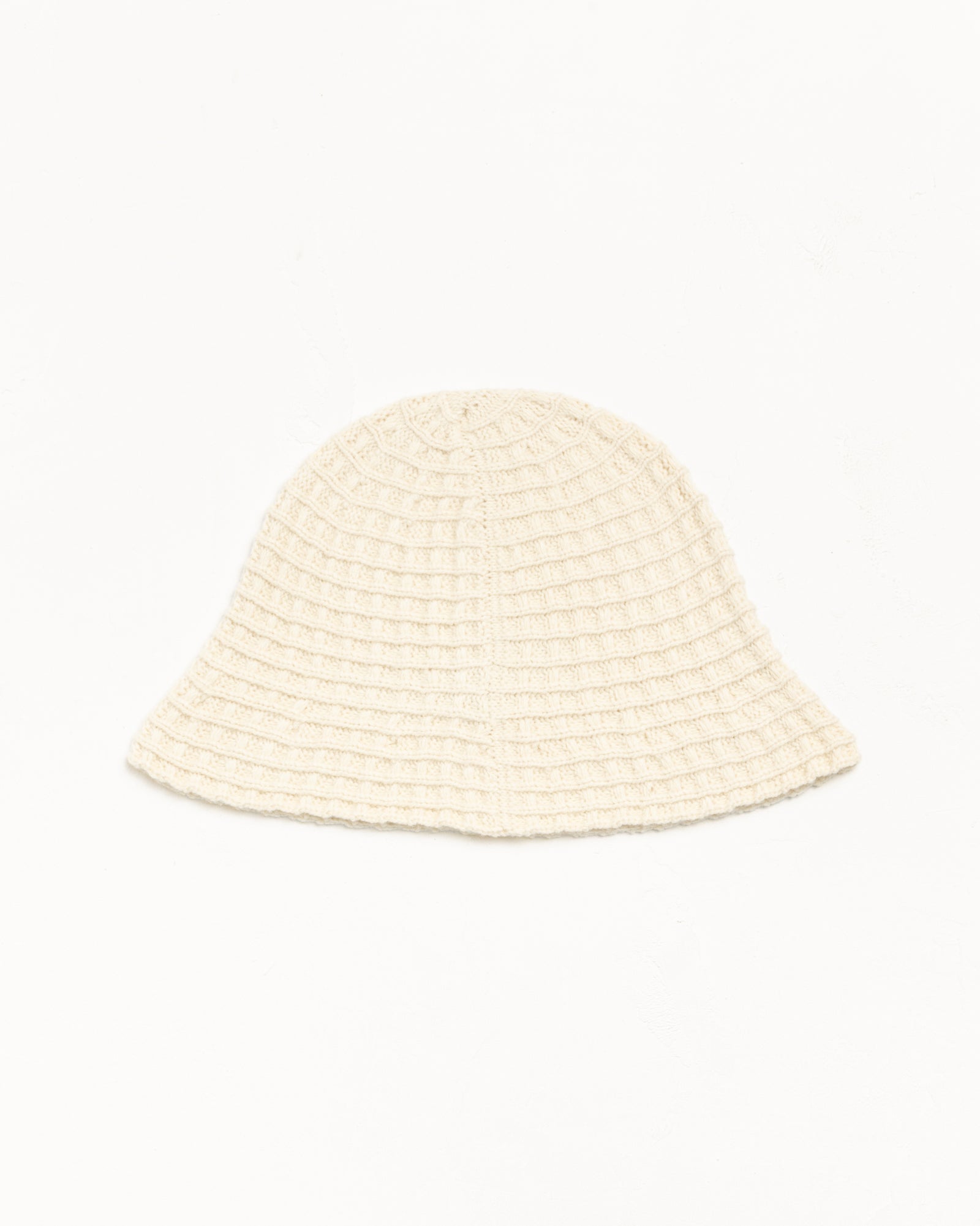 Waffle Knit Bucket Hat Accessories - In Bone