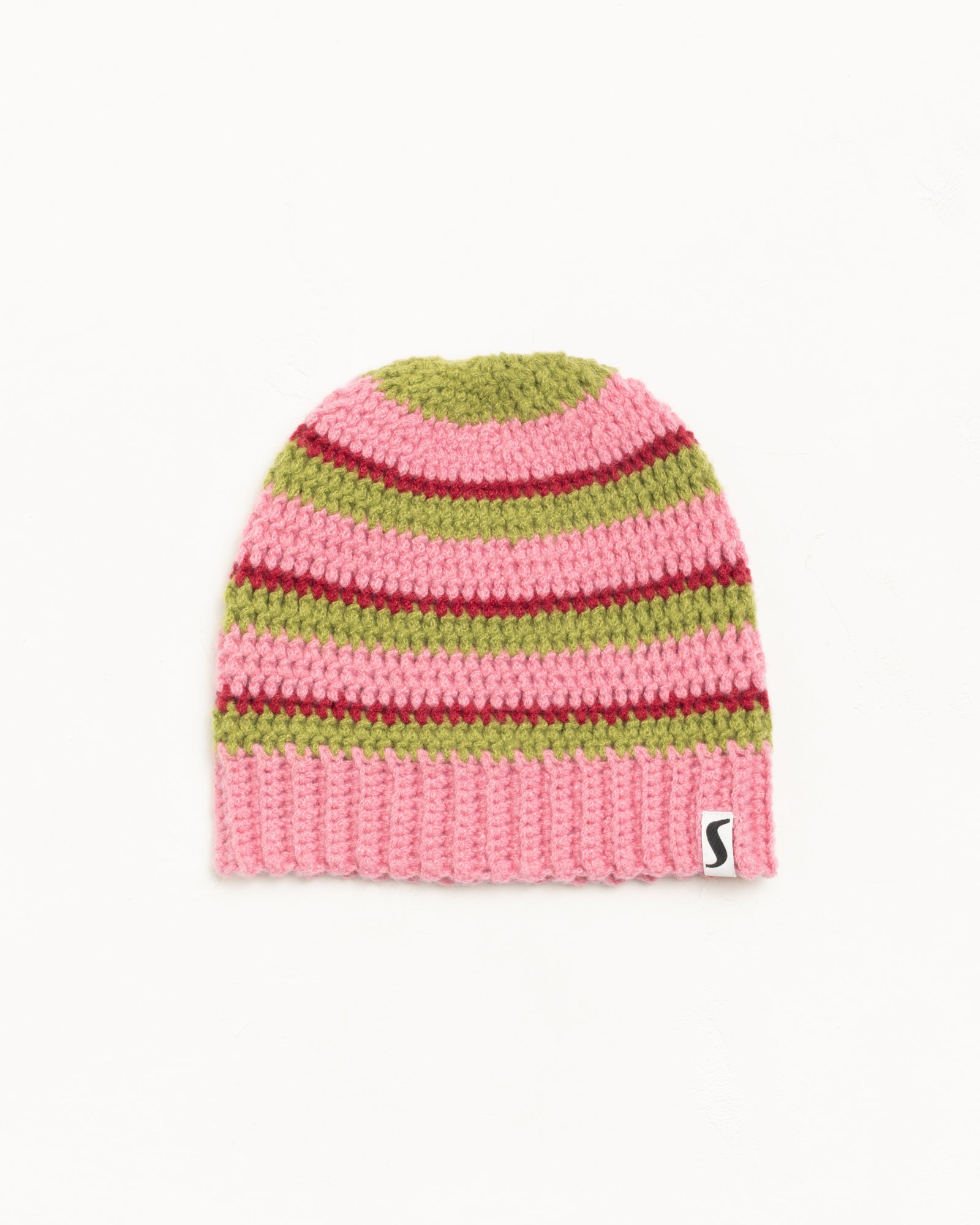 Stripe Knit Skullcap Accessories In Pink