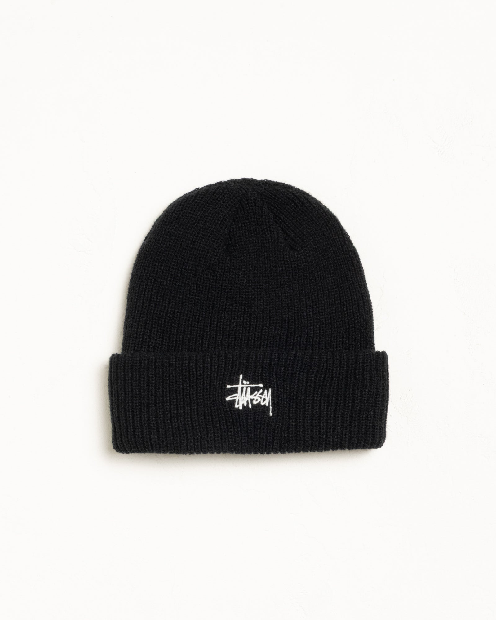 베이식 Stüssy 커프 비니 블랙