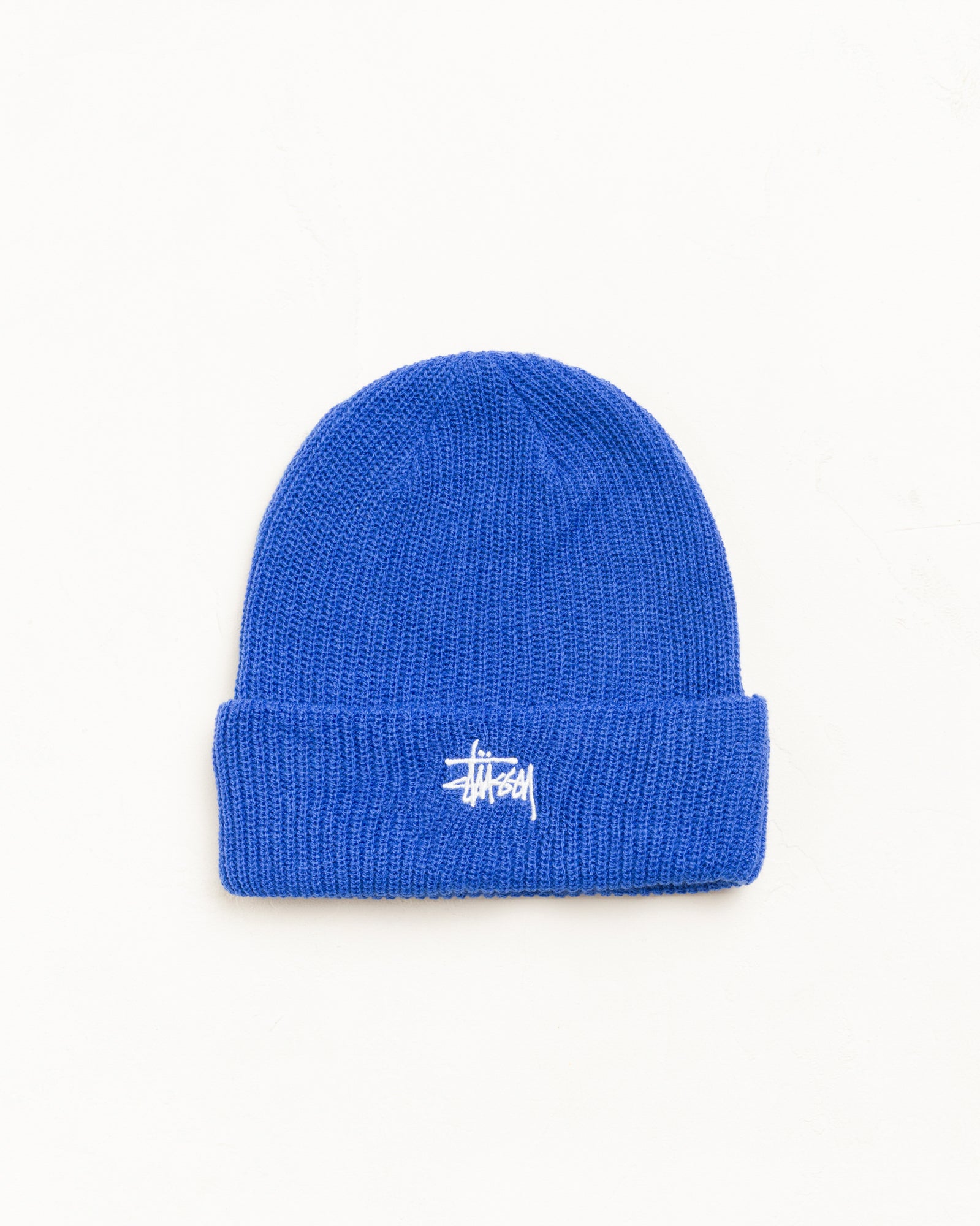 베이식 Stüssy 커프 비니 트루 블루 컬러