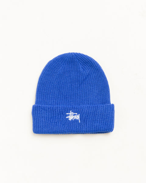 베이식 Stüssy 커프 비니 트루 블루 컬러