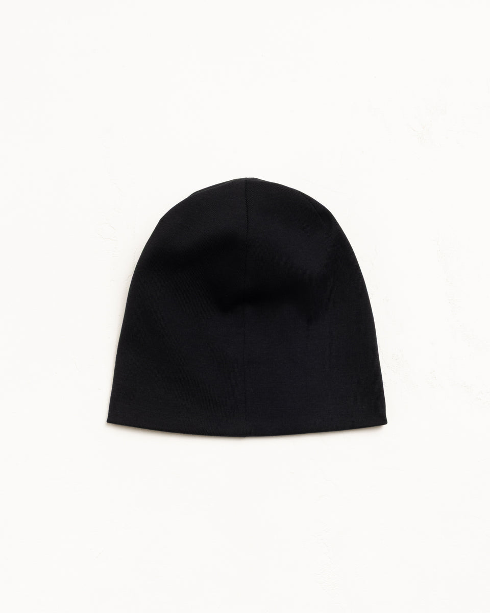 Stüssy 저지 스컬캡 유니섹스 비니, 블랙 컬러의 저지 소재 헤드웨어