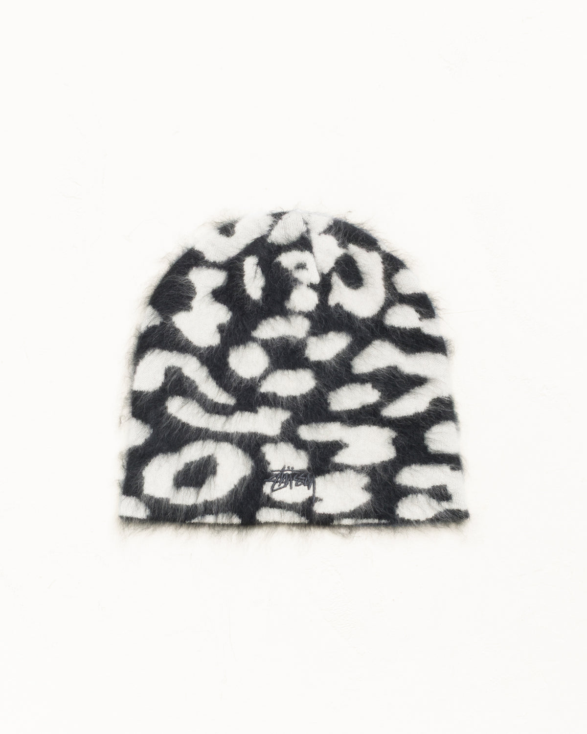 Cashmere Leopard Skullcap Unisex In Black
