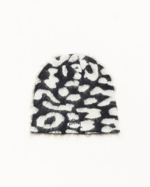 Cashmere Leopard Skullcap Unisex In Black