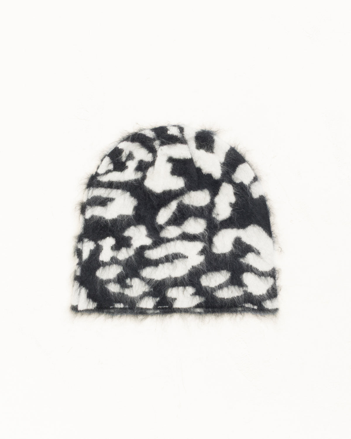 Cashmere Leopard Skullcap Unisex In Black