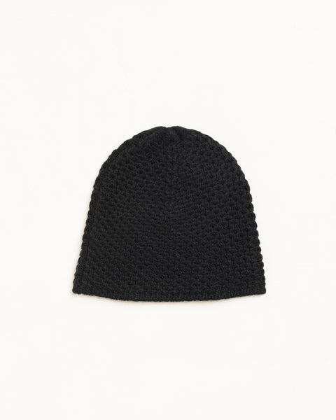 Textured Knit Skullcap Unisex In Black