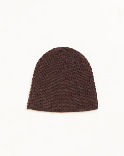 Textured Knit Skullcap Unisex In Brown