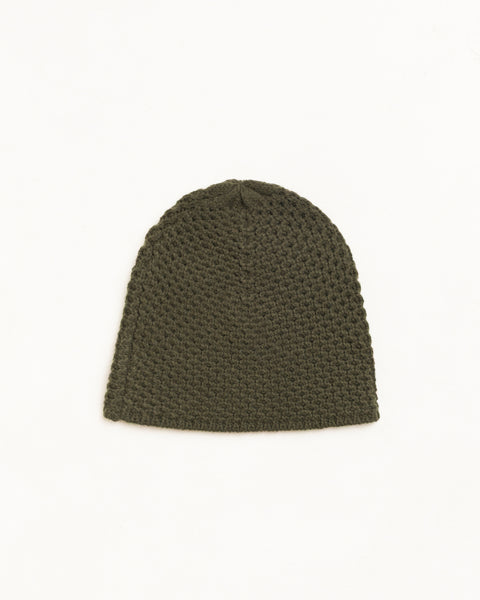 Textured Knit Skullcap Unisex In Olive