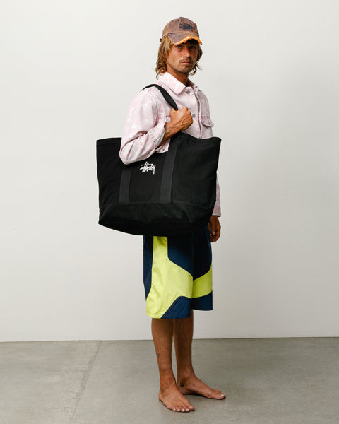 Canvas Extra Large Tote - Black | Accessories | Stüssy Korea
