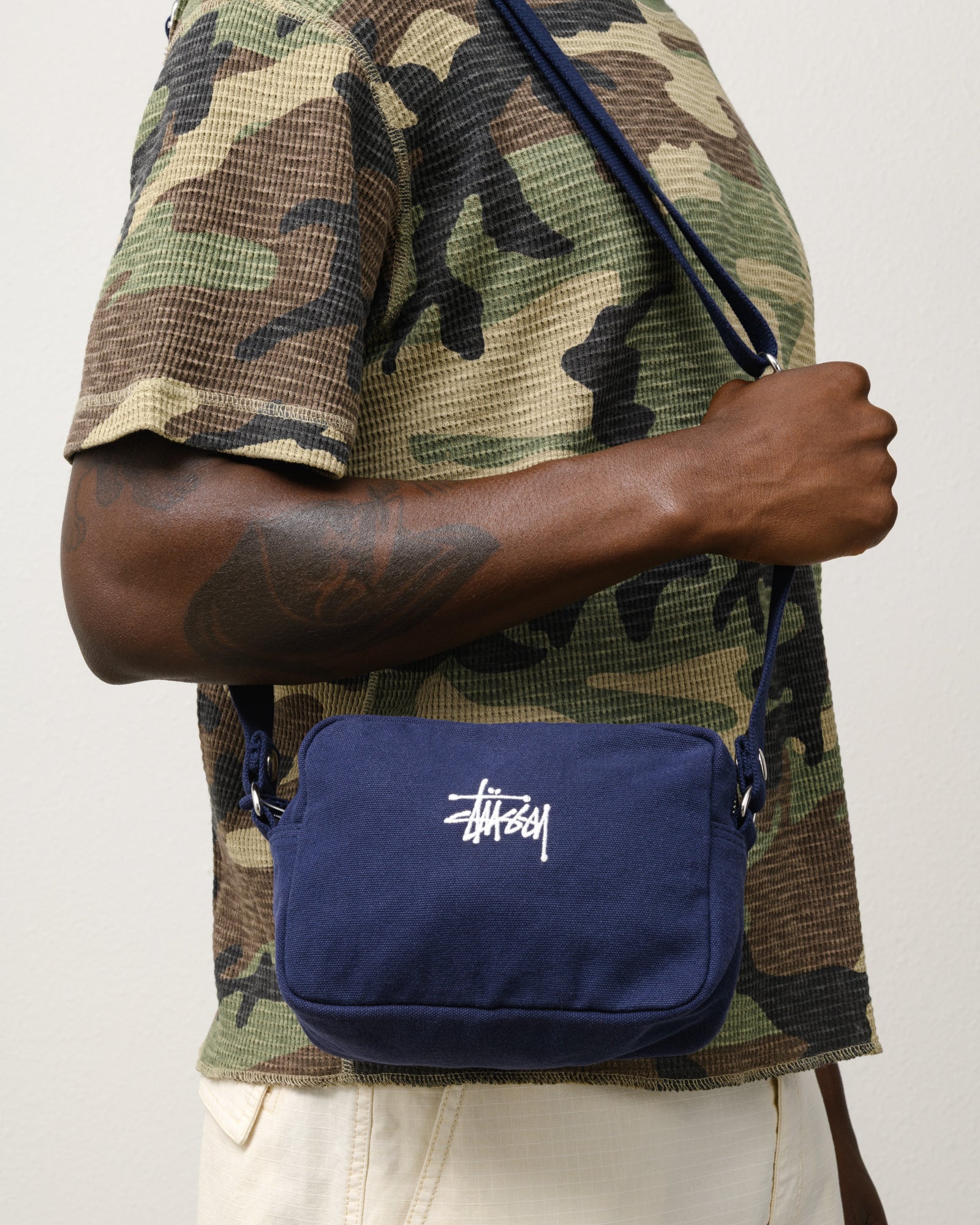 Canvas Side Pouch Accessories In Navy