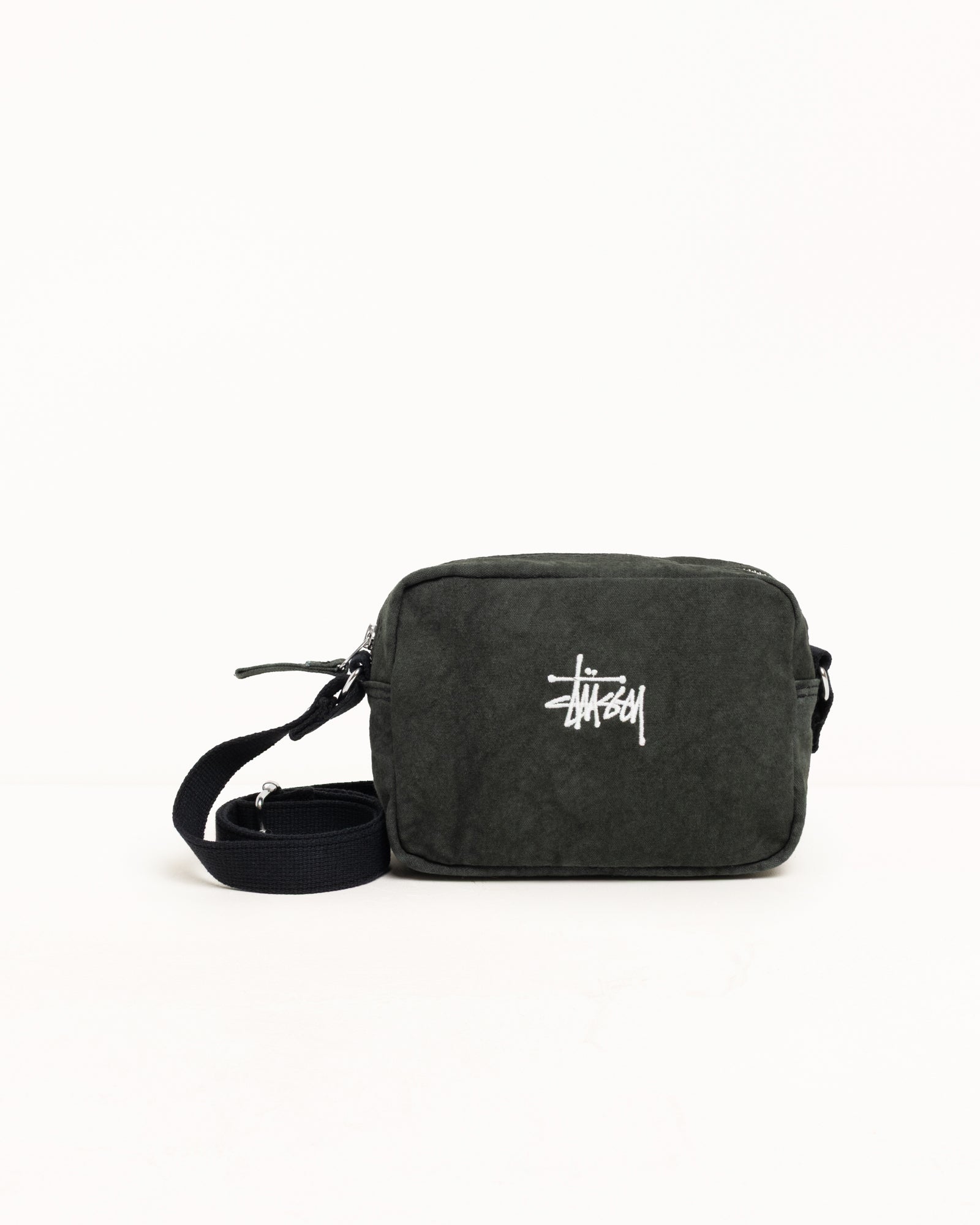 Canvas Side Pouch Accessories In Washed Black