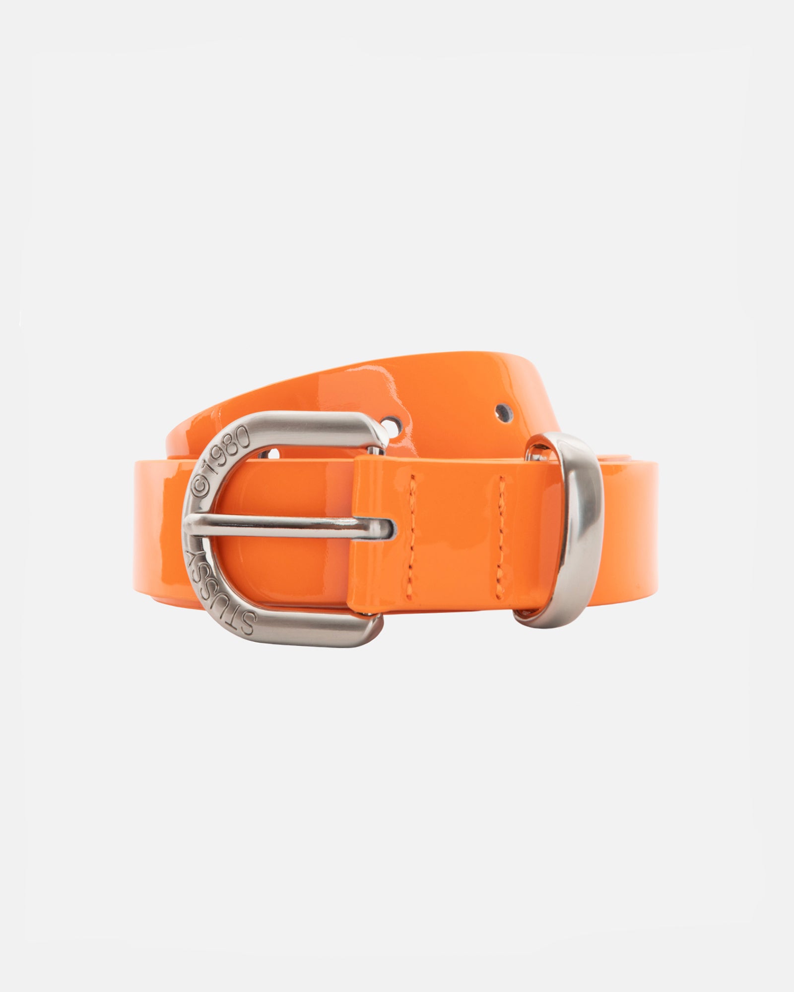 Stüssy Patent Leather Belt Neon Orange Accessories