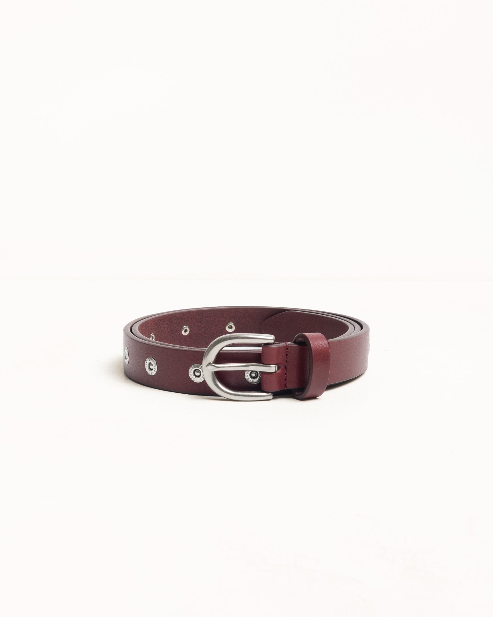Rivet Stud Belt Accessories In Oxblood