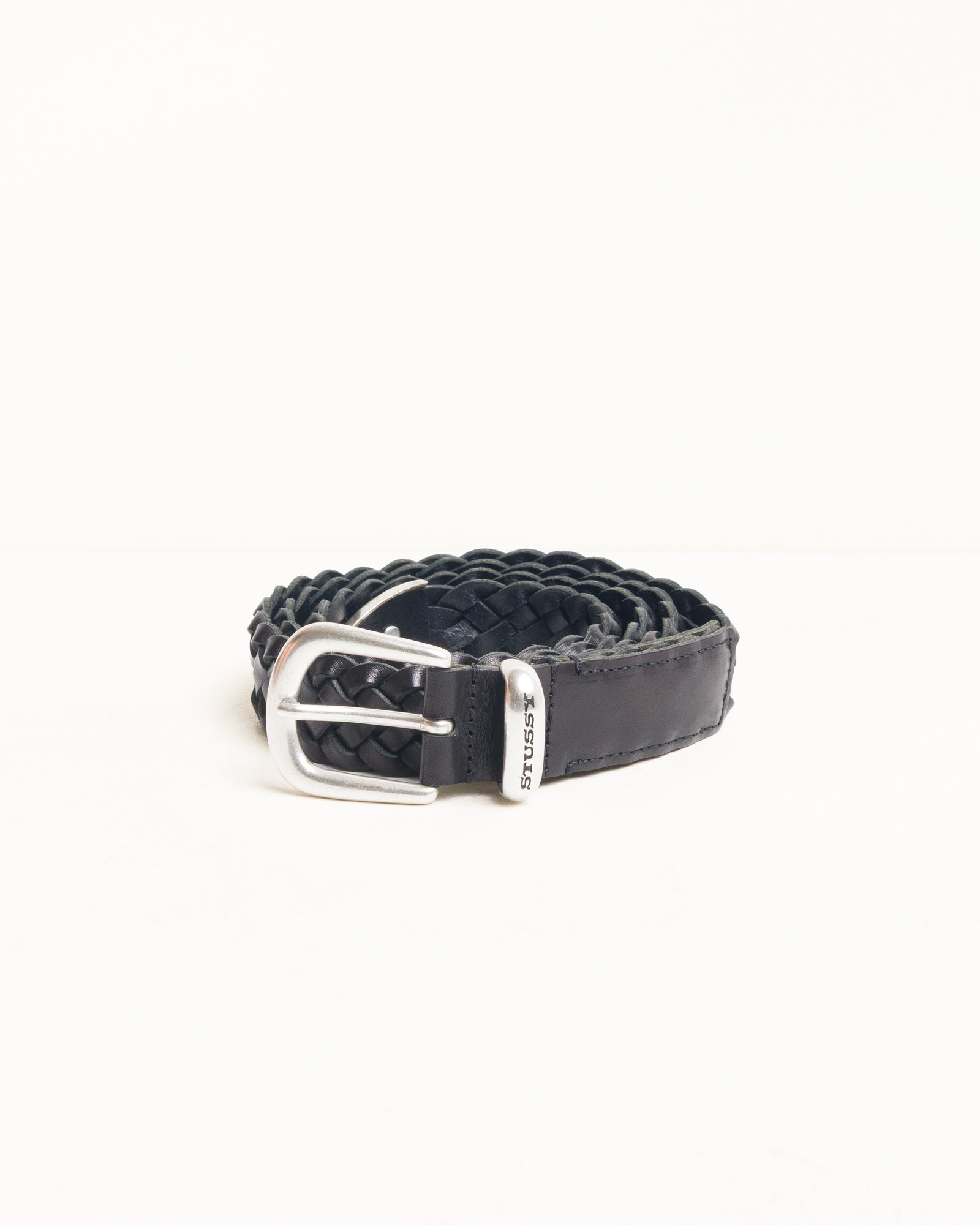 Leather Braided Belt Unisex In Black | hero:main:collection:new-arrivals,shirts,tops-shirts,all,tees,outerwear,denim,knits,accessories,sunglasses,hoodies,sweats,mens-hoodies-sweatshirts,shorts,pants,bottoms,crew-sweats,zip-ups,swim,sweatpants,all, | product-card-slider