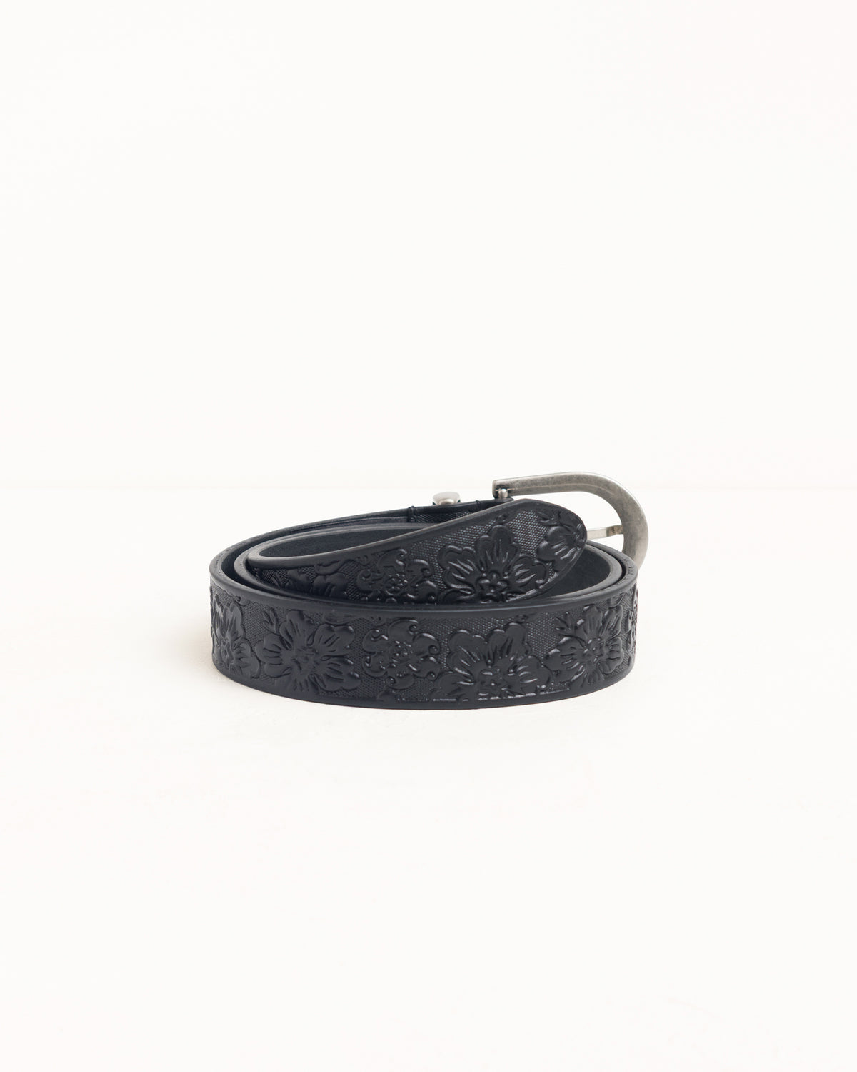 Leather Hawaiian Belt Unisex In Black