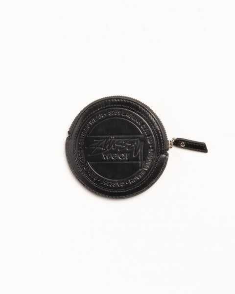 Surf Dot Leather Pouch Accessories In Black