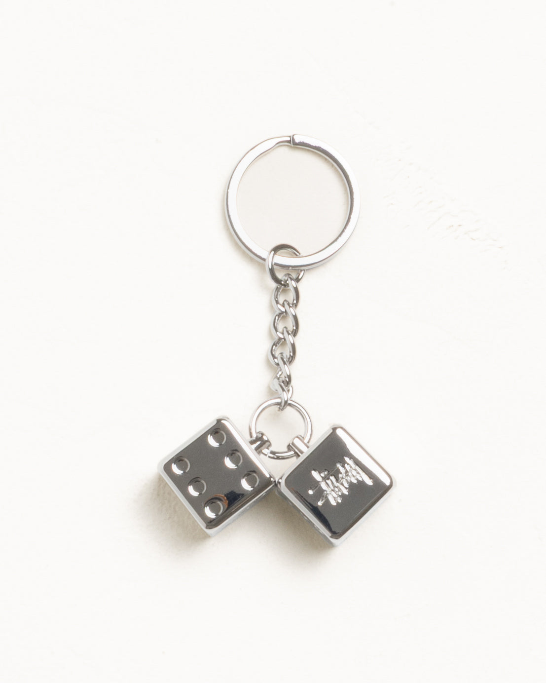 Metal Dice Keychain Accessories In Silver