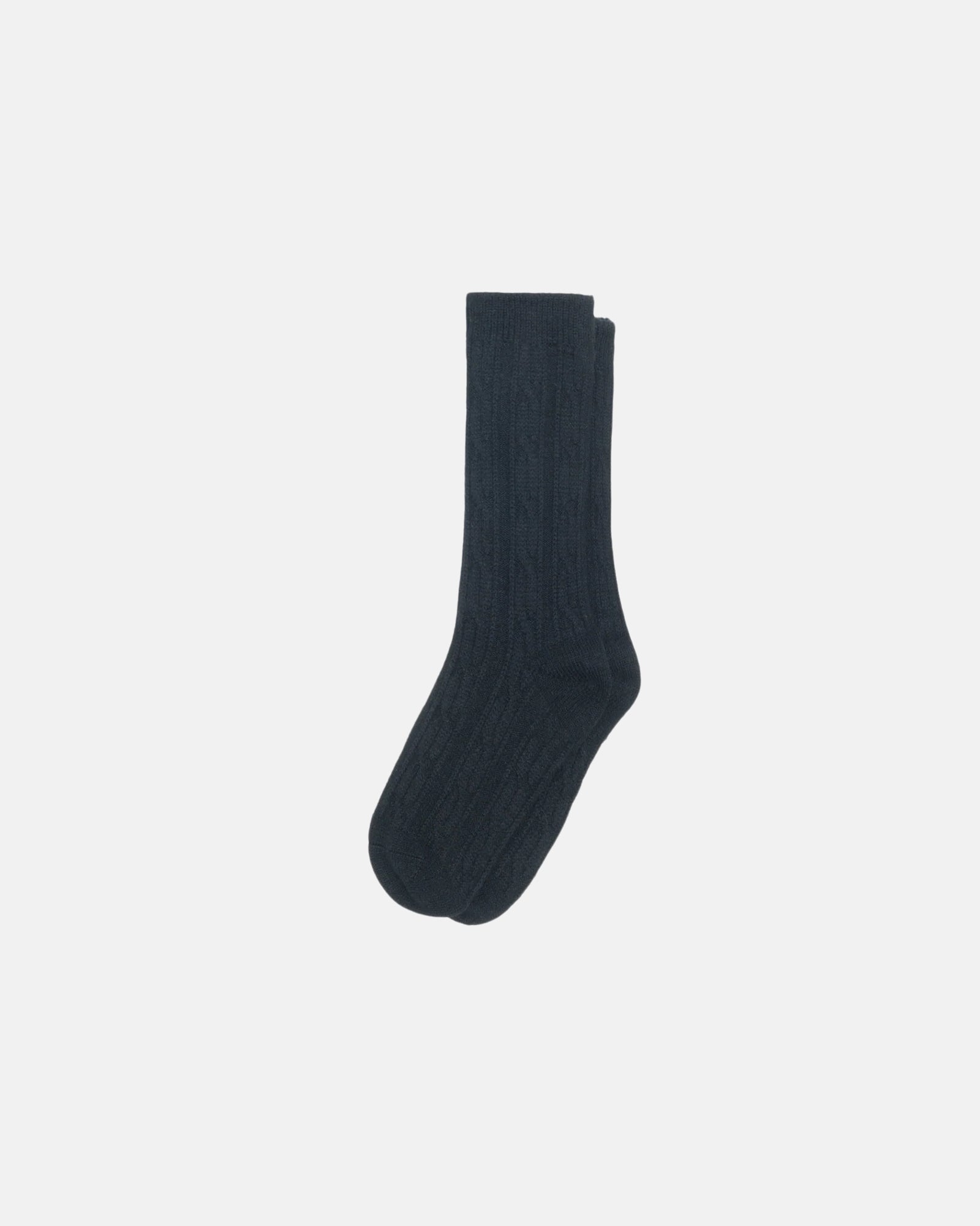 Stüssy Cable Knit S Dress Socks Black Accessories