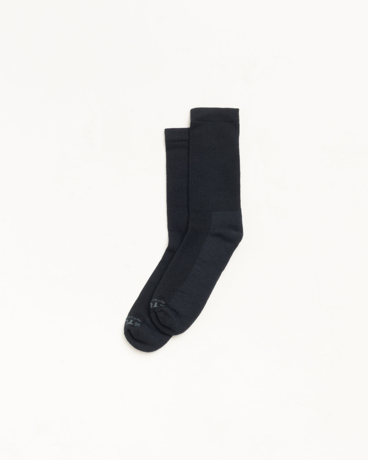 Light Merino Crew Sock Unisex In Black