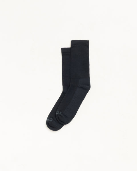 Light Merino Crew Sock Unisex In Black