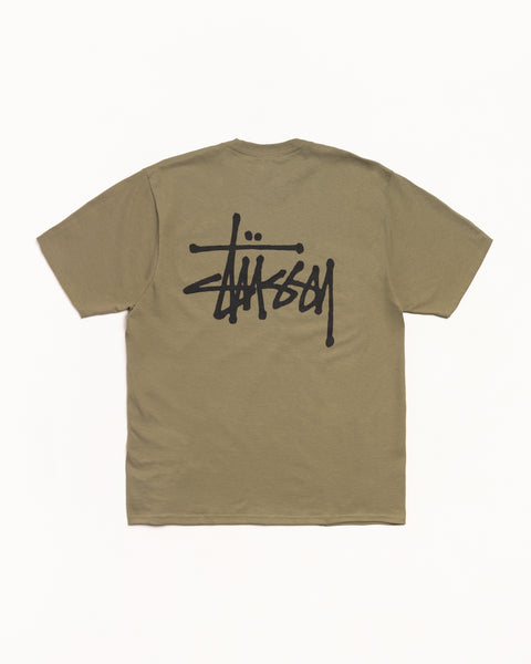 Basic Stussy Tee Mens Short Sleeve In Army