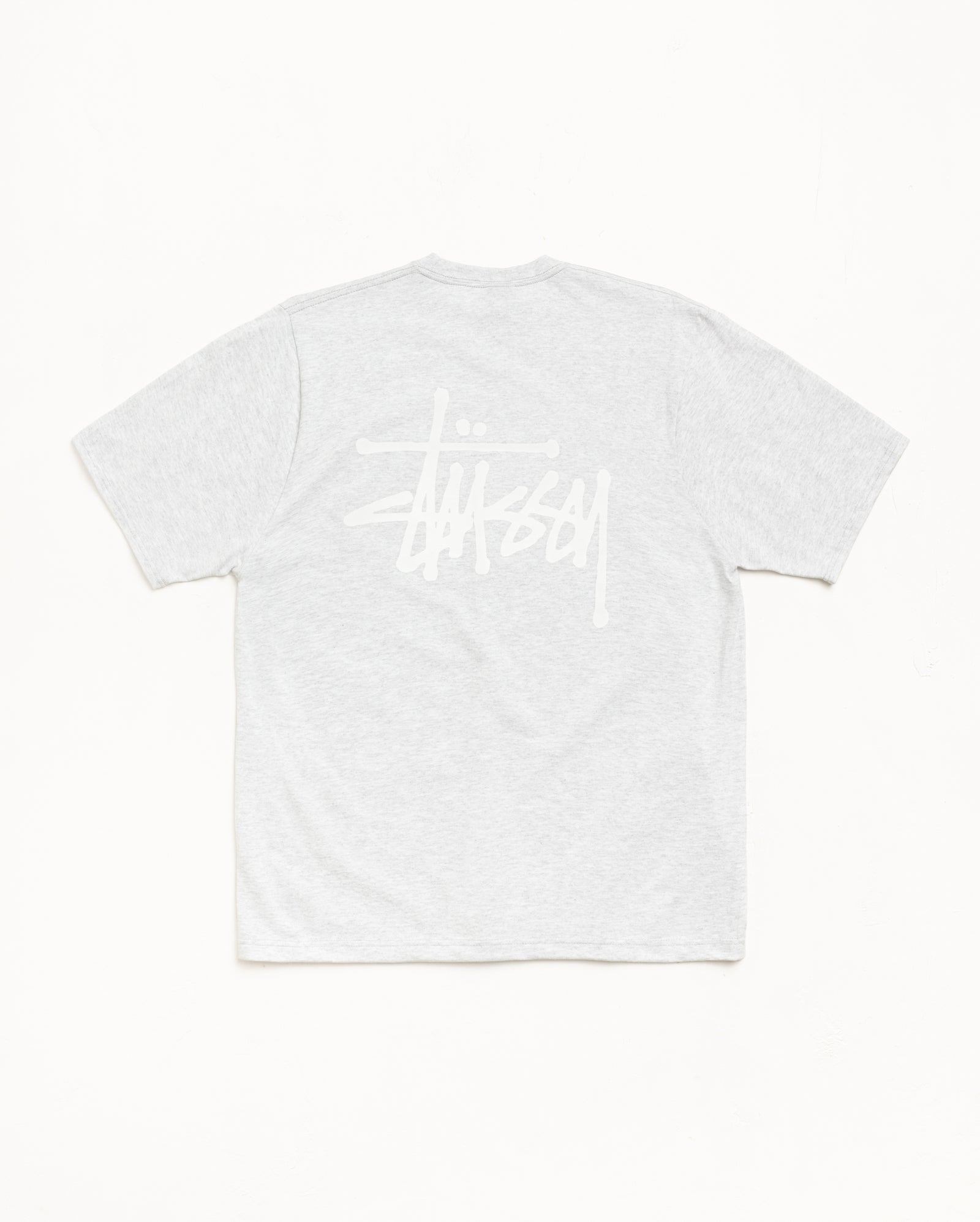 Basic Stussy Tee Mens Short Sleeve In Ash Heather