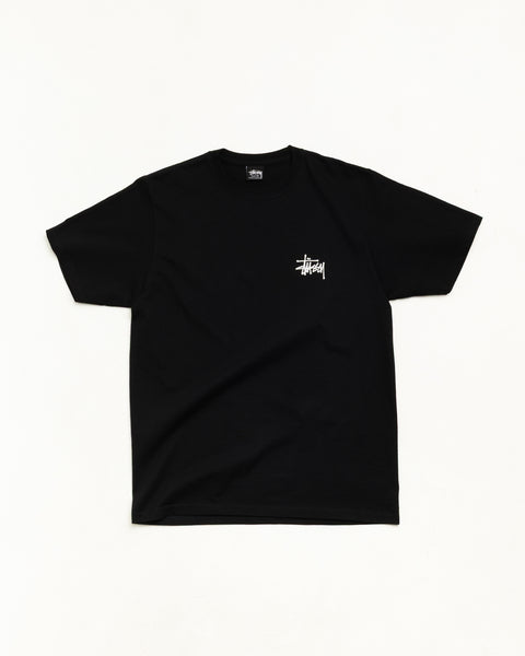 베이식 Stüssy 티 유니섹스 반소매 블랙 컬러