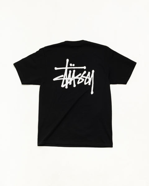 베이식 Stüssy 티 유니섹스 반소매, 블랙 컬러